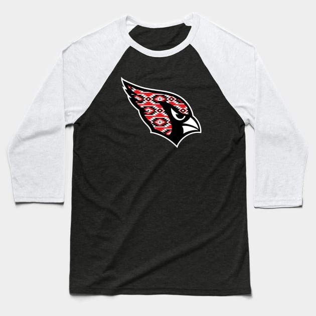 Native Horizontal Pattern Cardinals Baseball T-Shirt by LunaGFXD